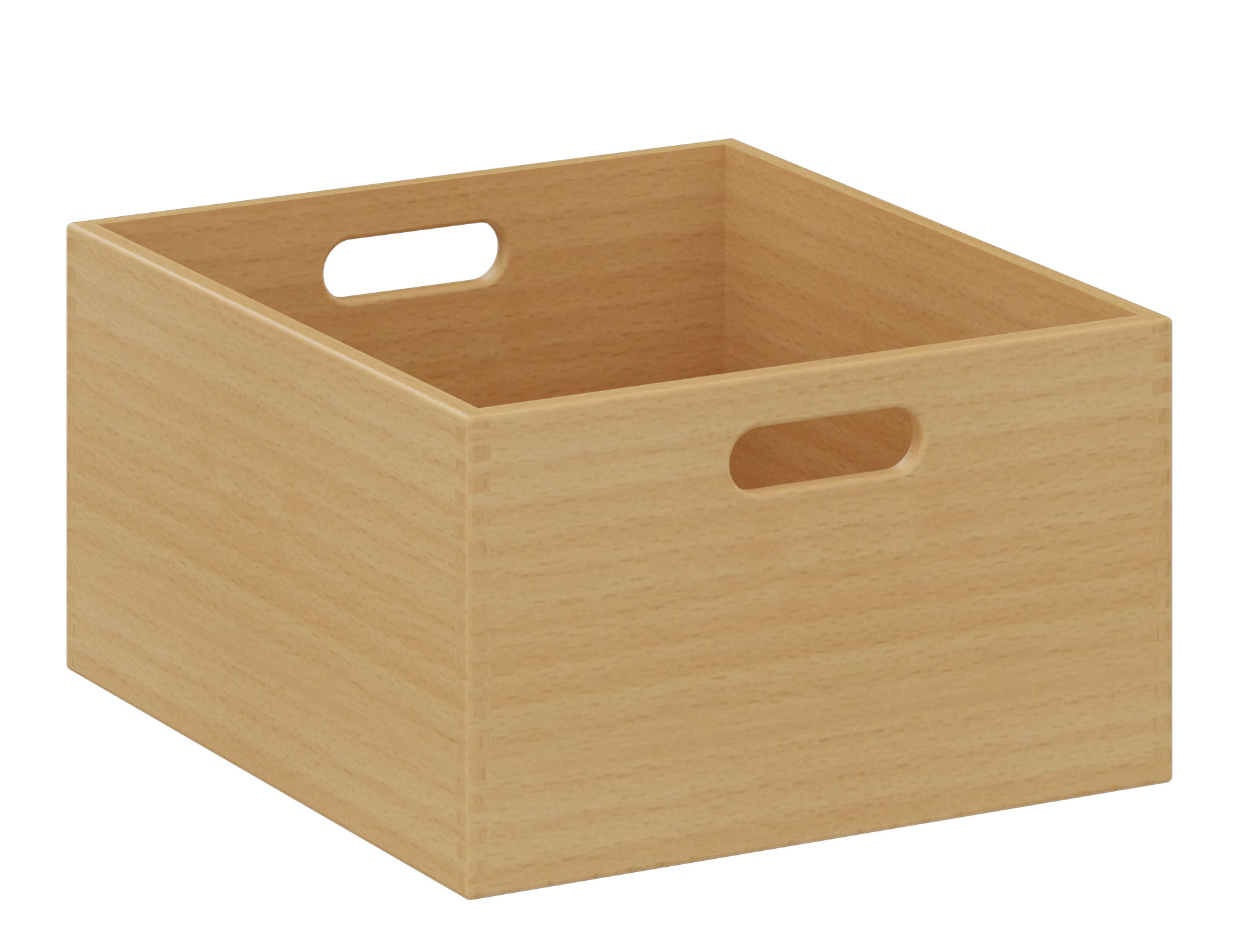 Materialkasten breit, Höhe 18 cm, Buche natur