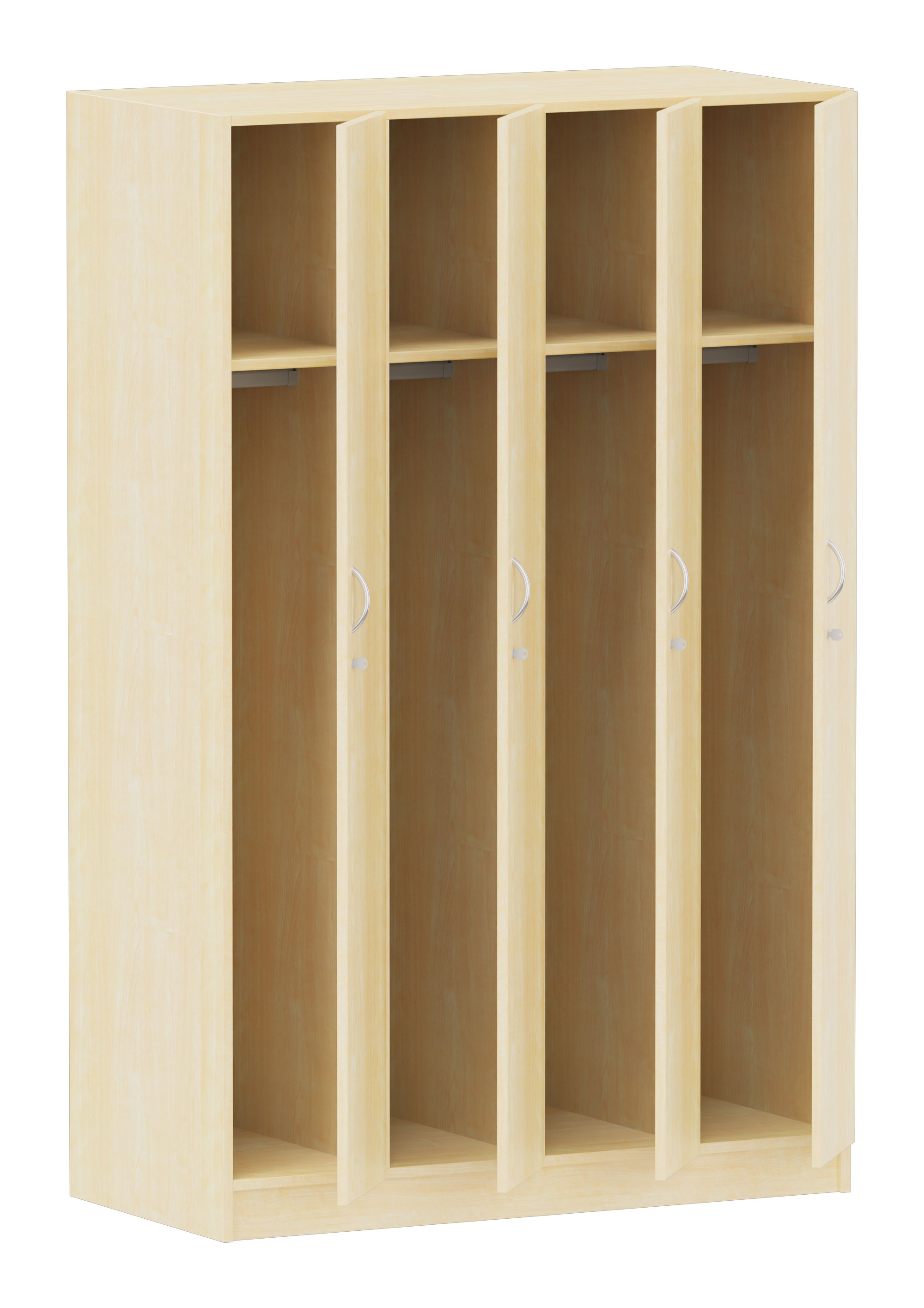 Garderobenschrank mit 4 Türen, Breite 120 cm