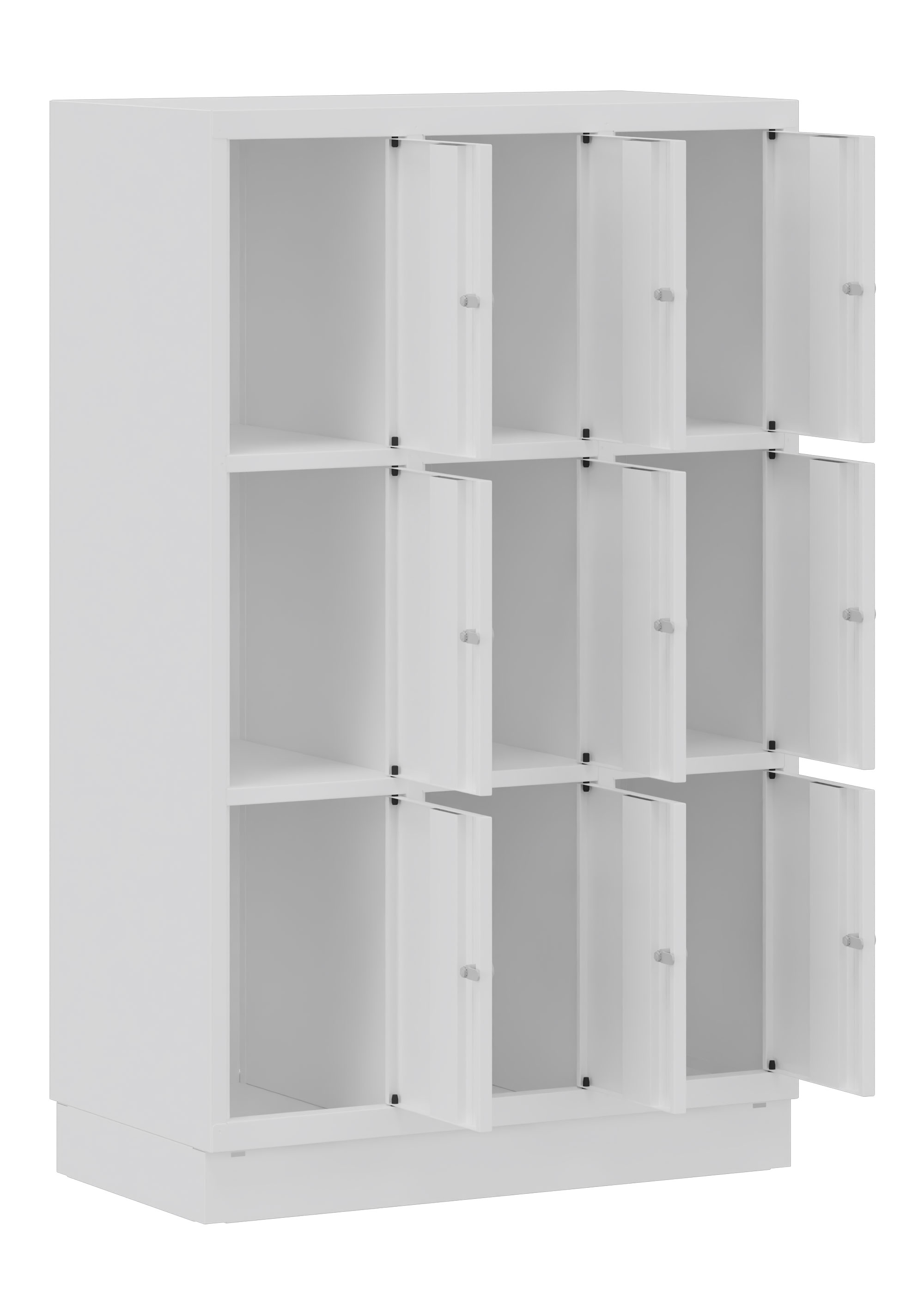 Fächerschrank 3x3 Fächer weiß