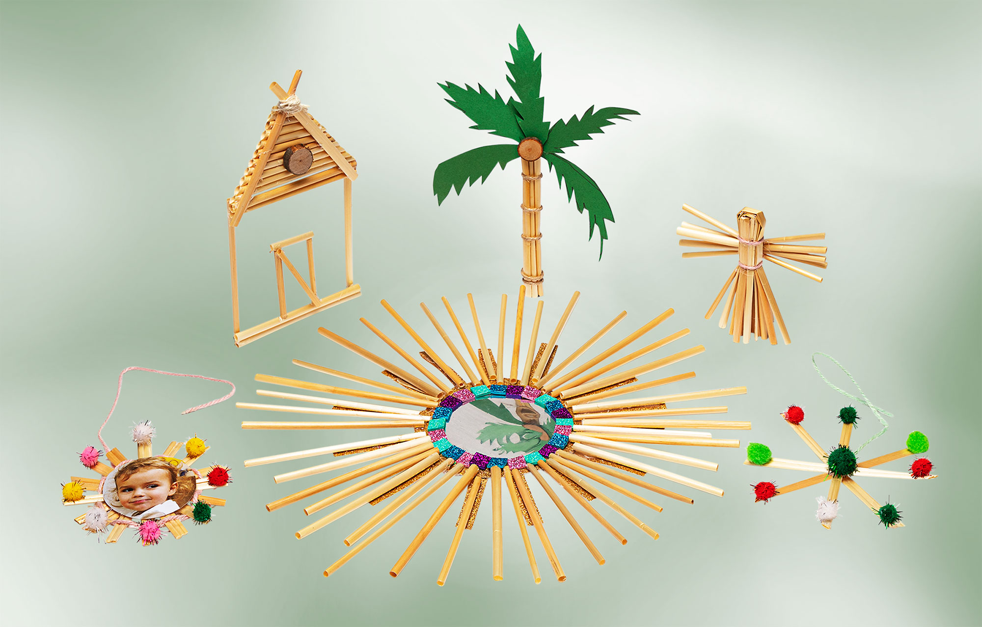 Basteln mit Stohhalmen Basteln mit Stohhalmen