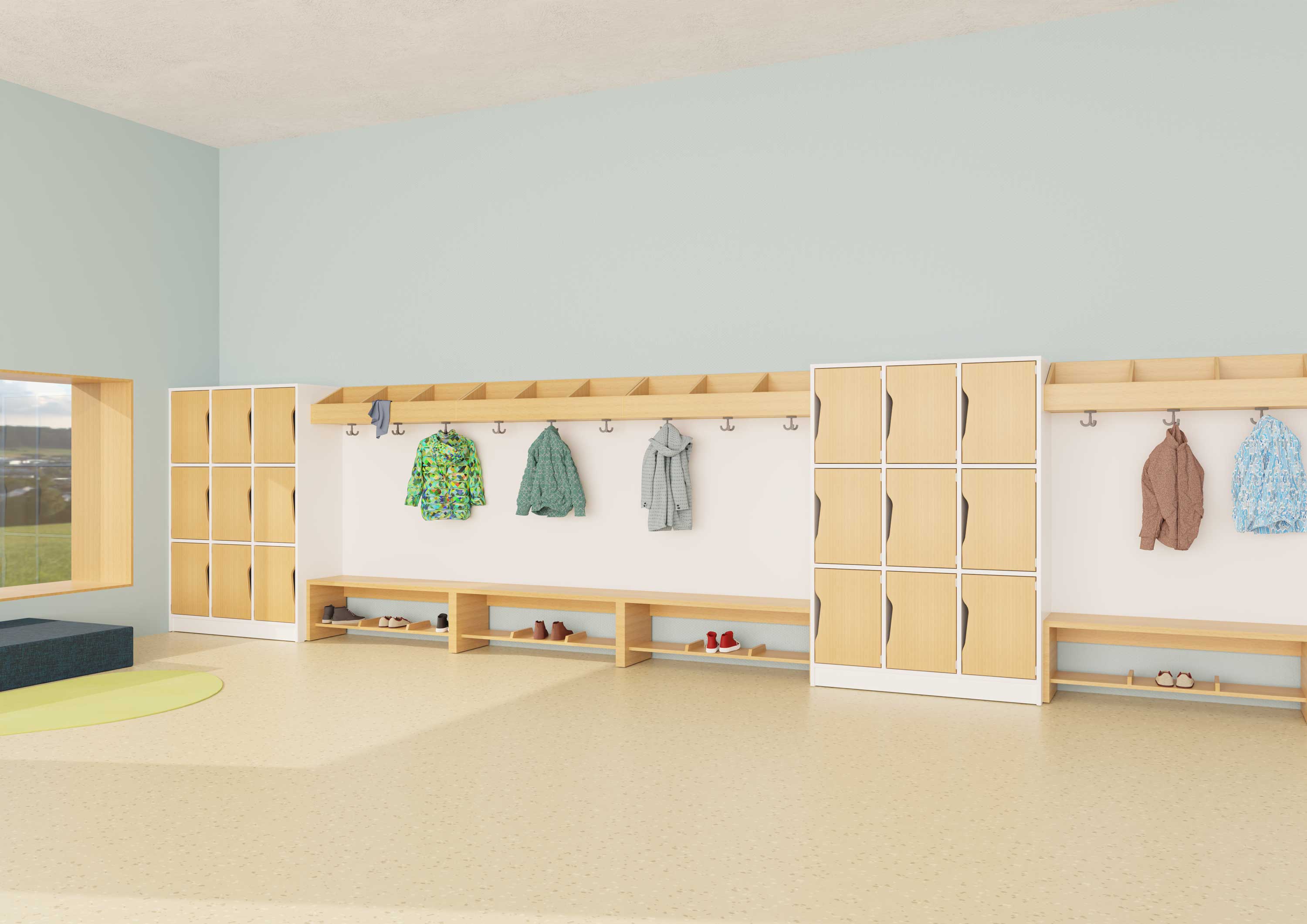 hej Garderobe Schultaschenregal H 9 Fächer hej Garderobe Schultaschenregal H 9 Fächer