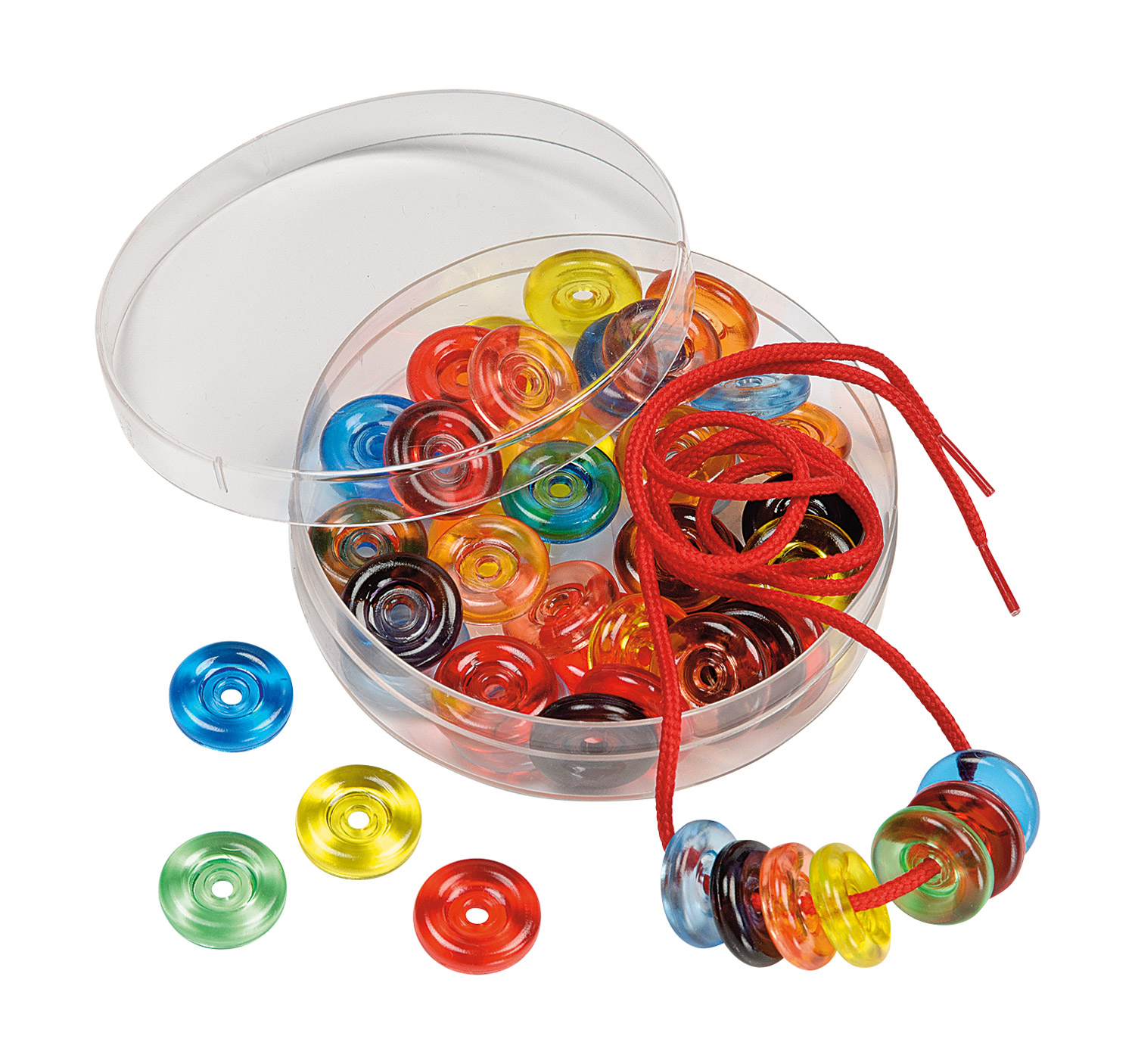 Muggelperlen in der Dose transparent Muggelperlen in der Dose transparent