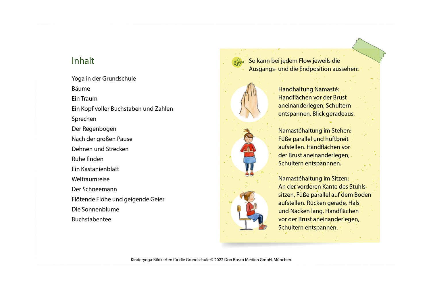 Kinderyoga Bildkarten für die Grundschule