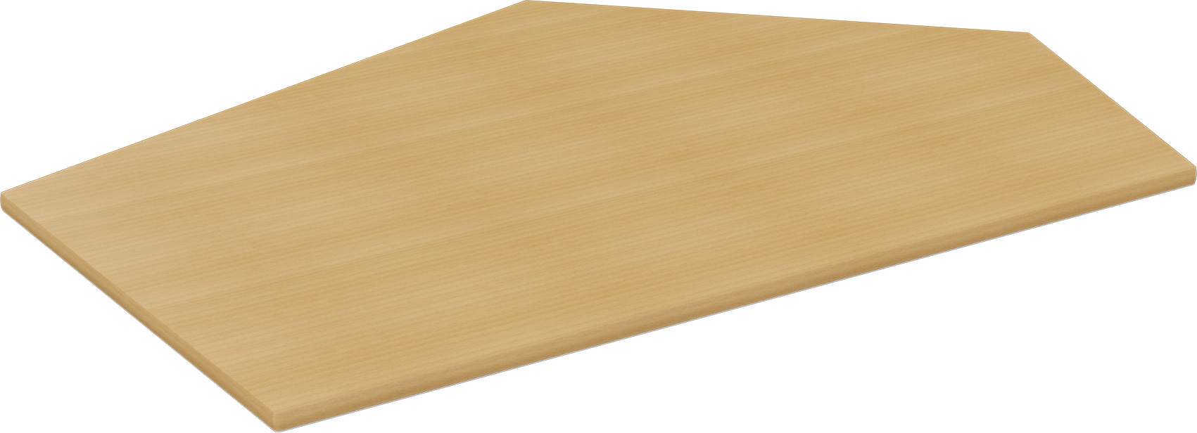 Fünfeck Tischplatte groß Buche Dekor