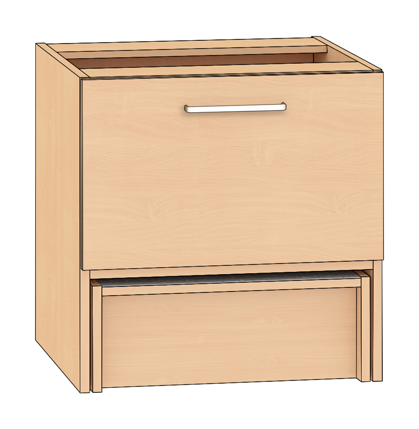Schubkastenschrank mit 1 Schubkasten, Breite 60 cm