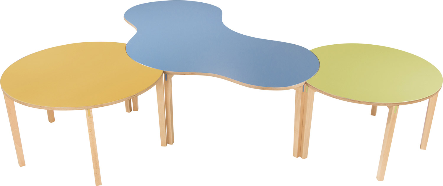 Tischplatte Doki-Station blau