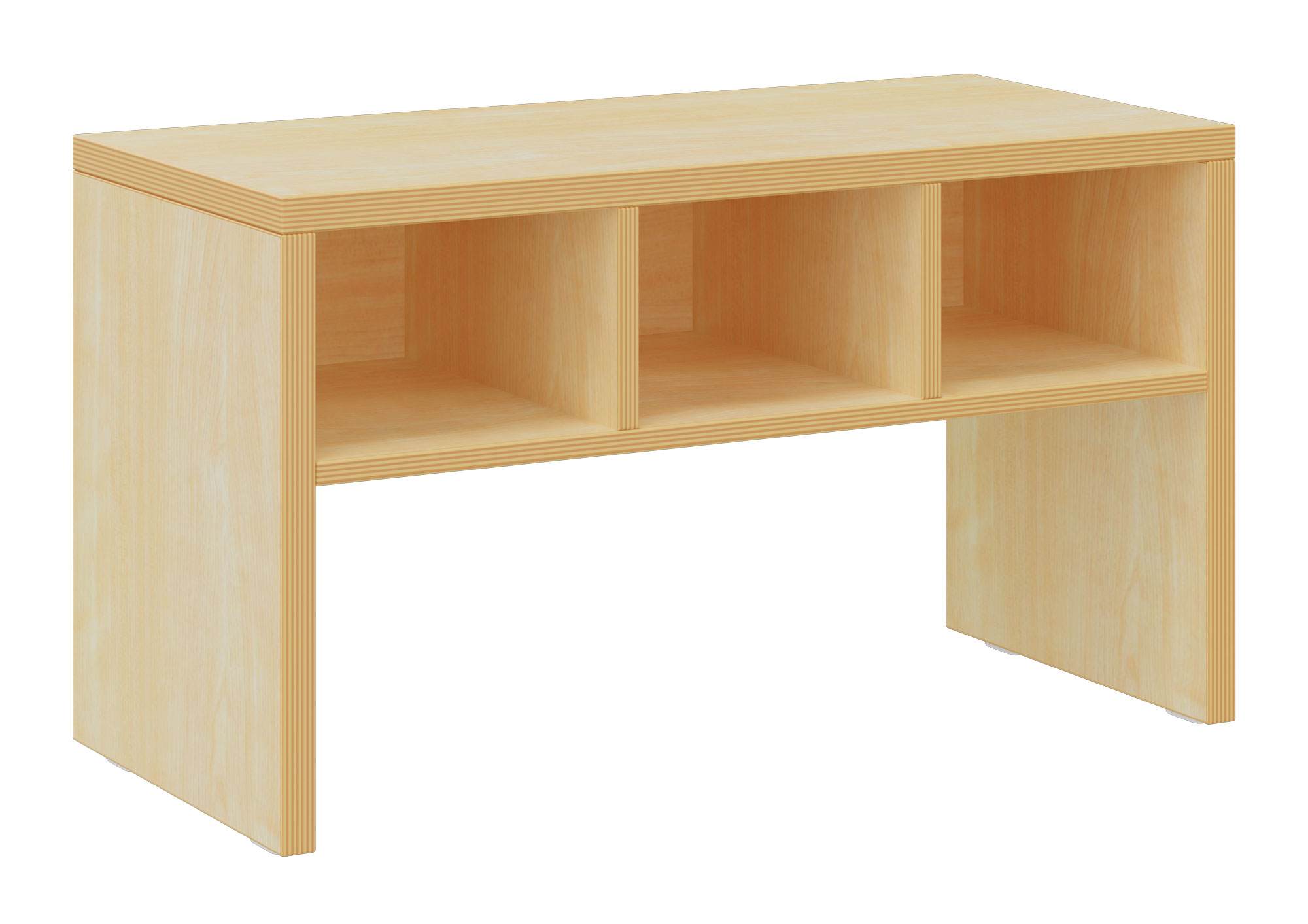 hej Garderobenbank T mit Fächern Höhe 43 cm, Breite 67,3 cm, Ahorn Dekor