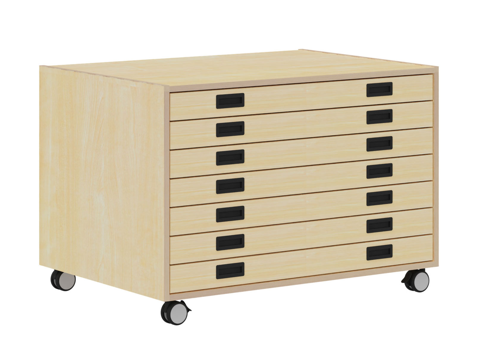 Papierschrank fahrbar, Breite 112 cm