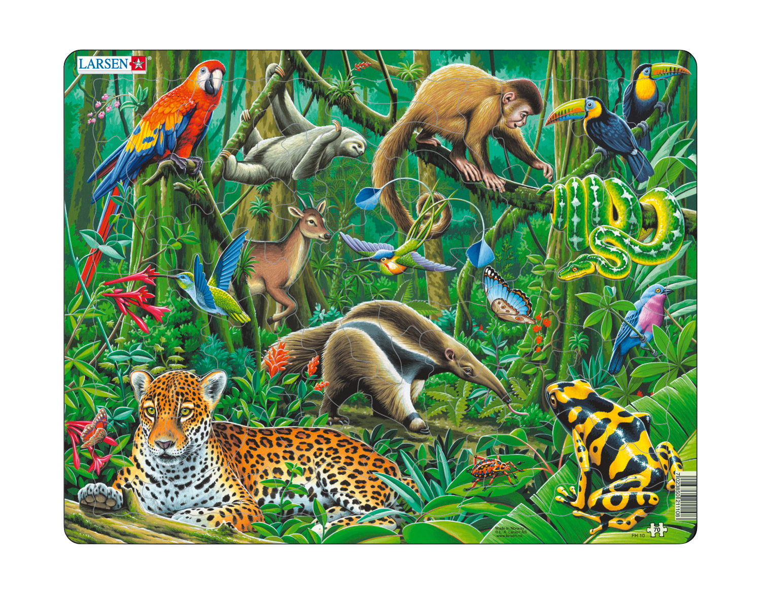 Puzzle Set Heimische -und Dschungeltiere