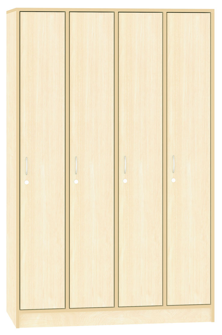 Garderobenschrank mit 4 Türen, Breite 120 cm