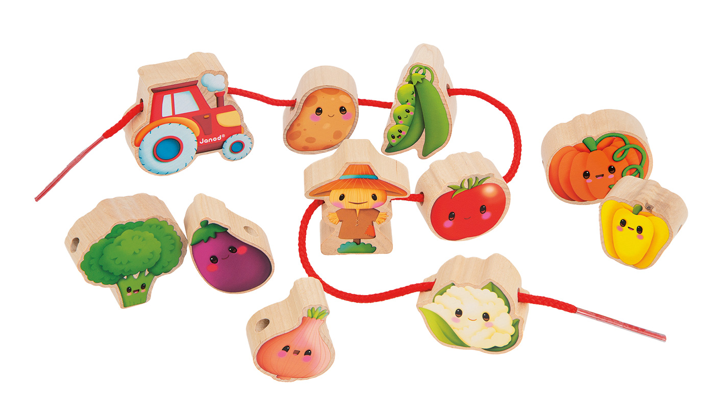 Bauernhof-Perlen zum Auffädeln 