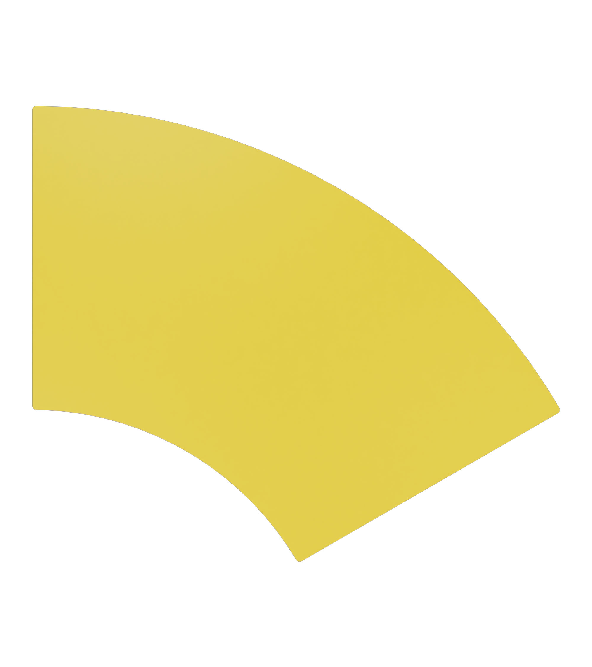Tischplatte Sechstel Kreis 120x60 cm