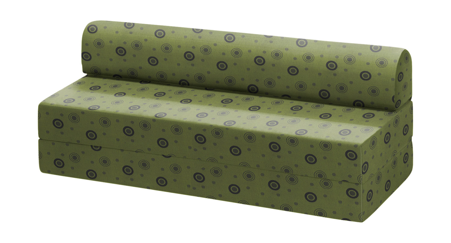 Klapp-Couch Ringel hellgrün