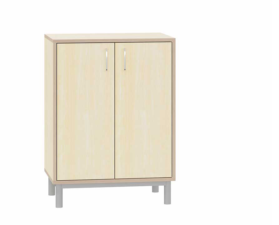 Regal für Kunststoffkästen mit Türen, mit Beinen, Breite 70,5 cm