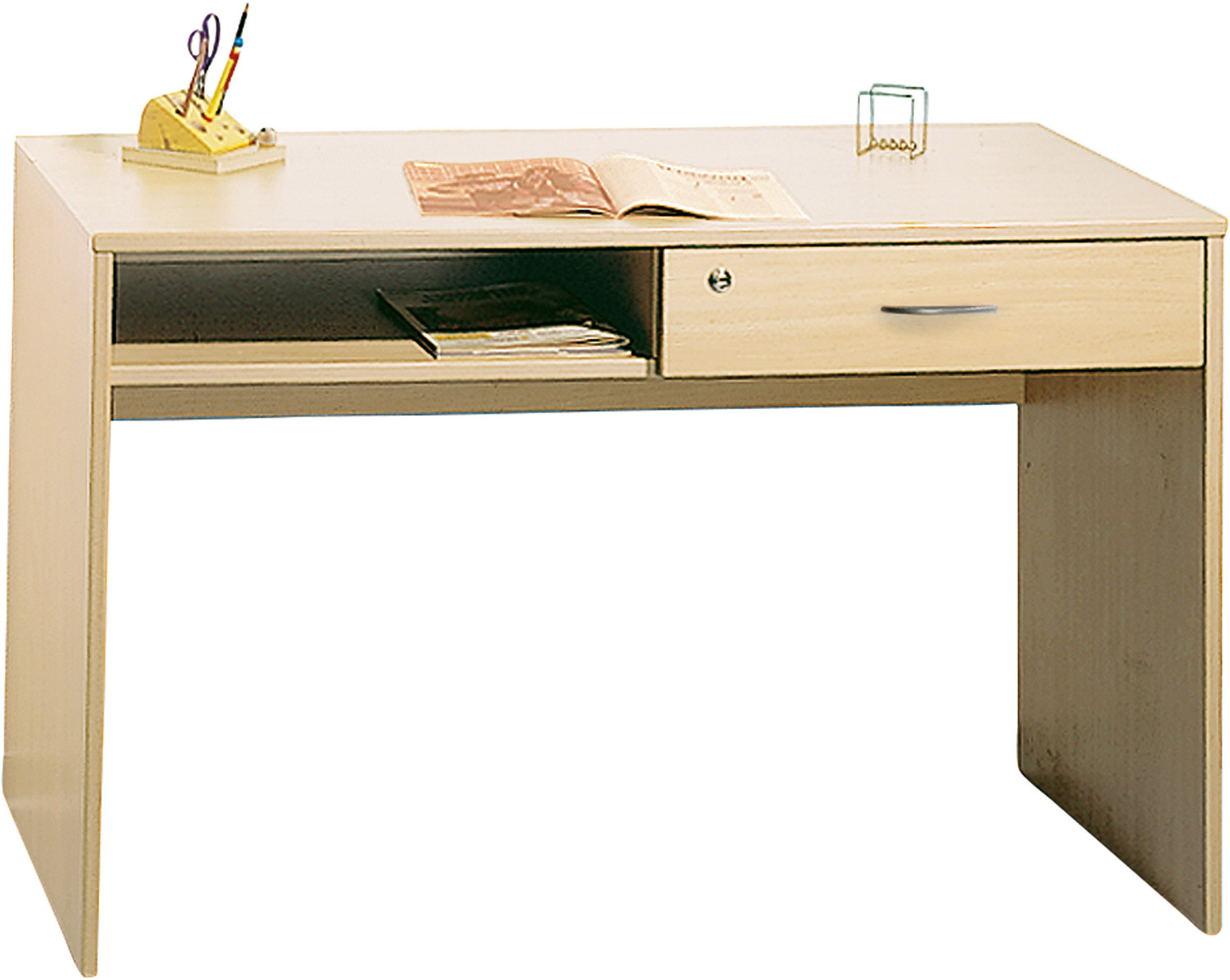 Schreibtisch mit Schubkasten schmal