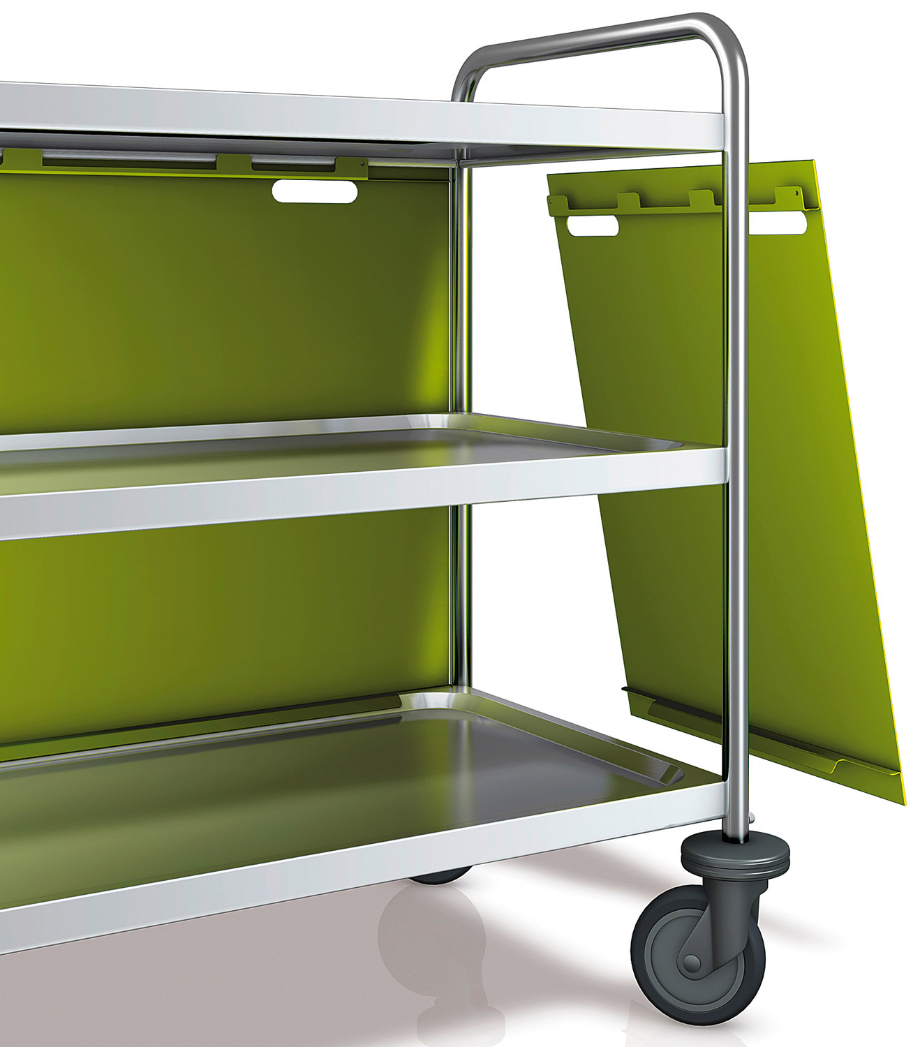 Servierwagen mit Verkleidung limette