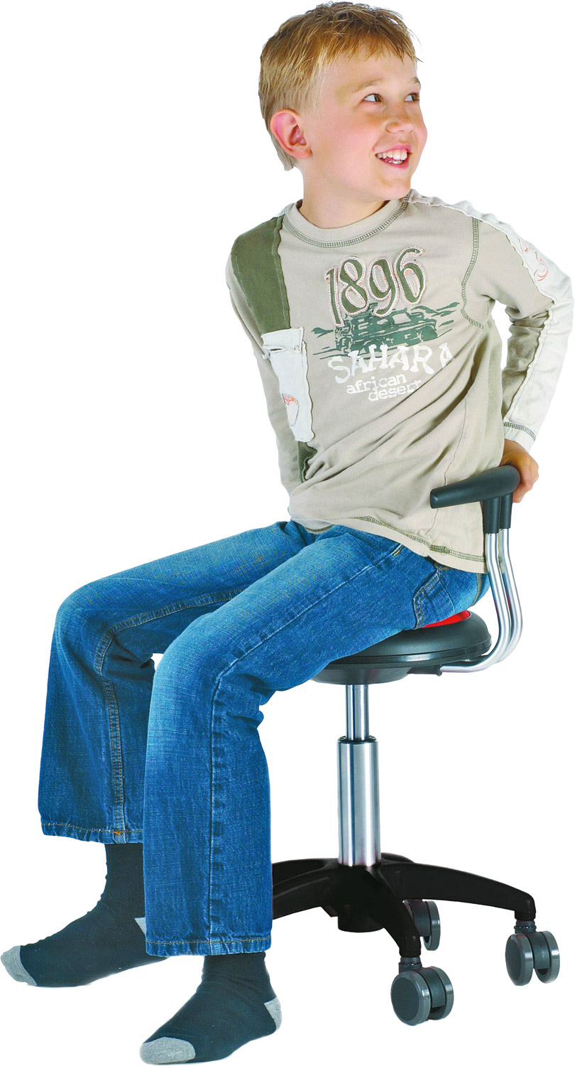 Rollhocker mit Rückenlehne