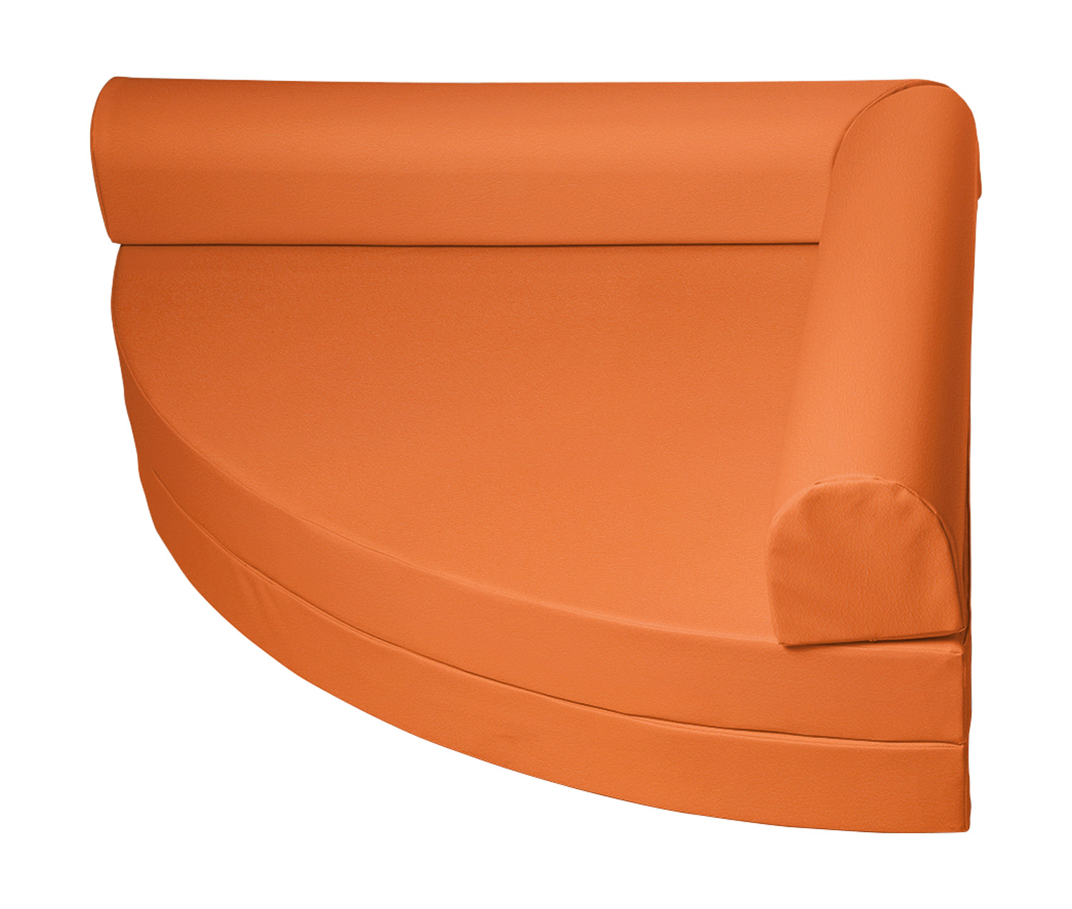 Viertelkreis-Klappmatte Softskin orange