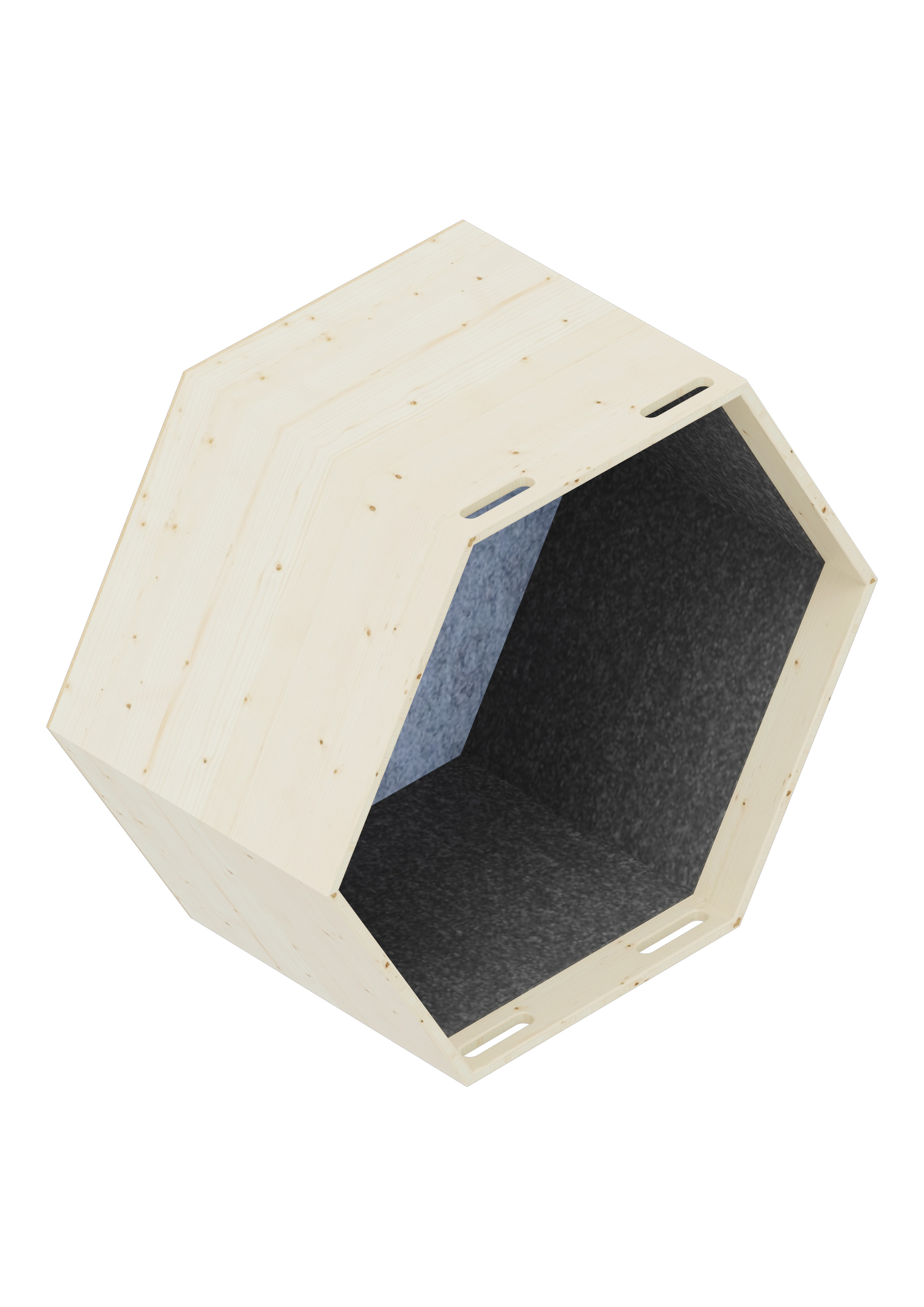 Lernwabe® Flip Ganze Wabe Größe S, Seiten grau, Rückwand hellblau