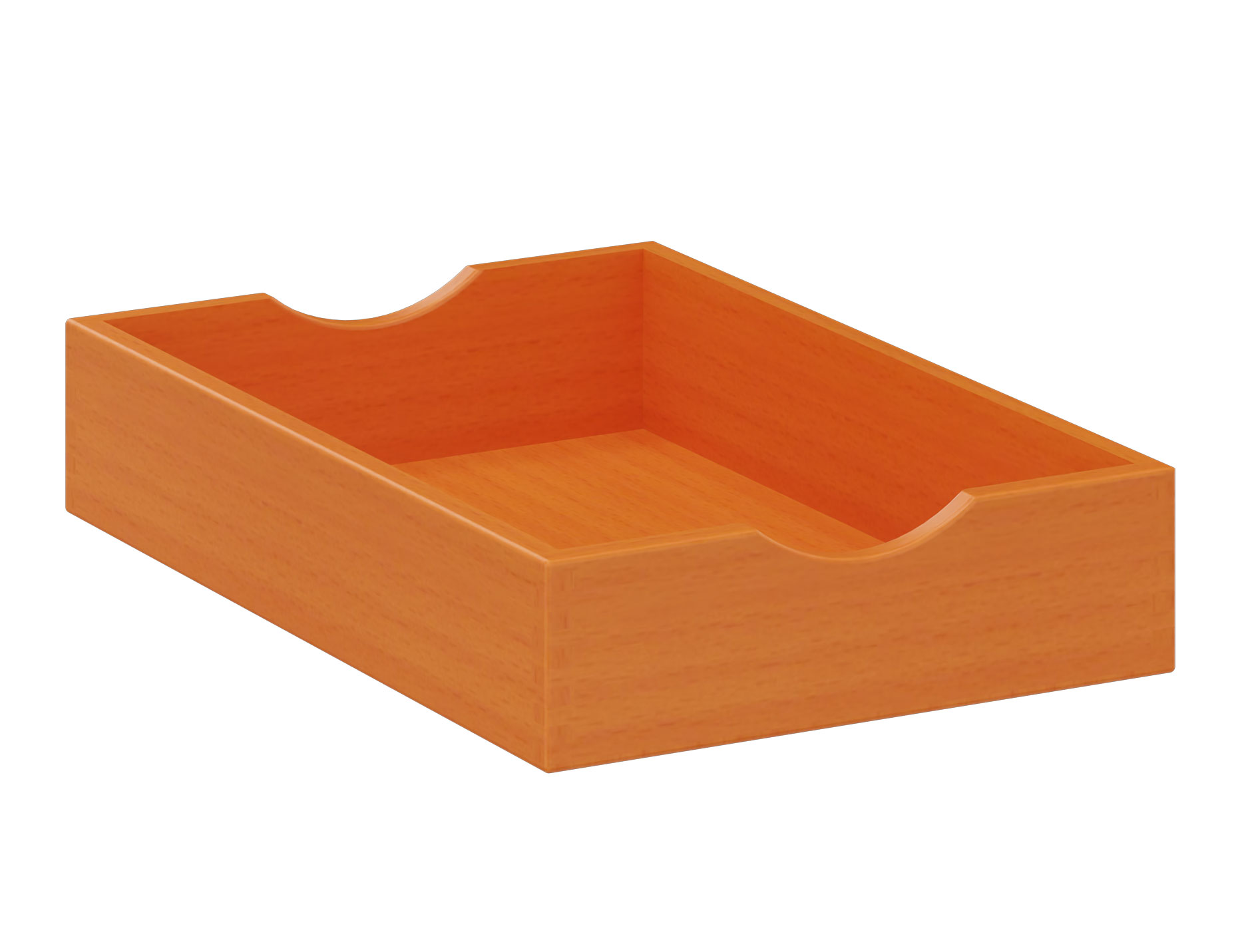 Materialkästen flach, 7 cm hoch orange