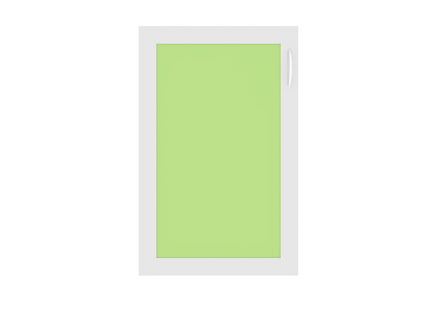 Alurahmenschiebetür mit Acrylglas Türhöhe 63,5 cm hellgrün