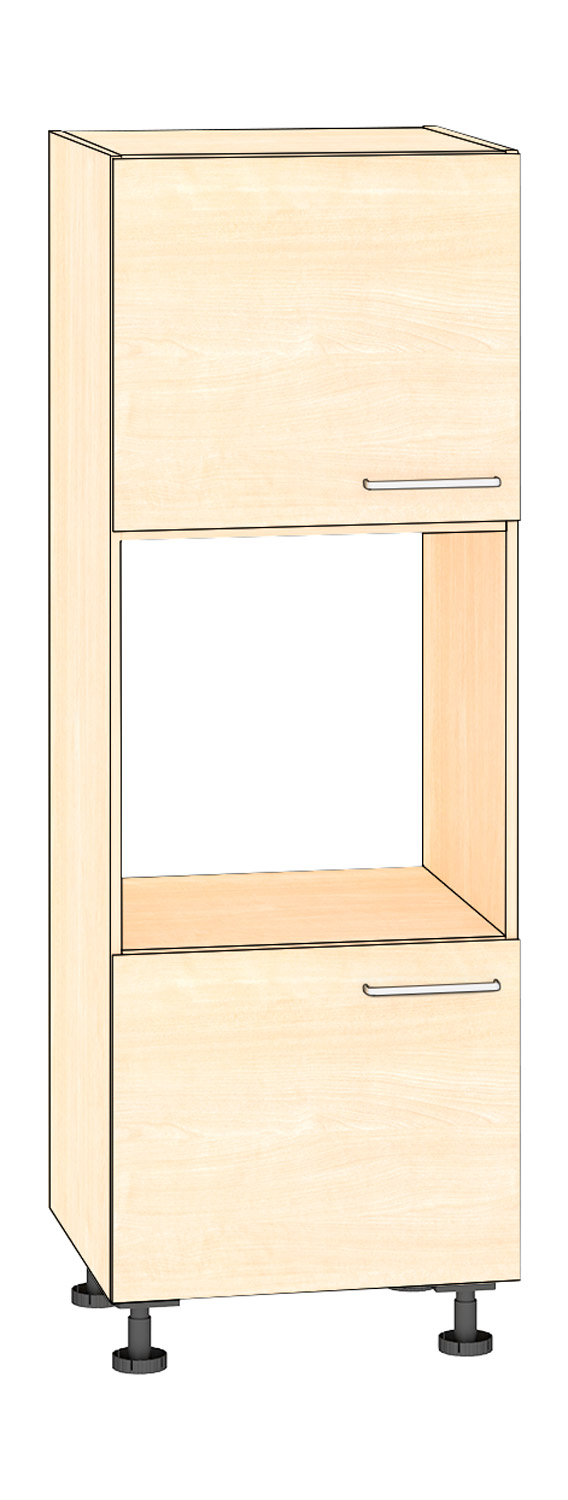 Hochschrank Backofen, Höhe 175 cm Türanschlag links, Ahorn