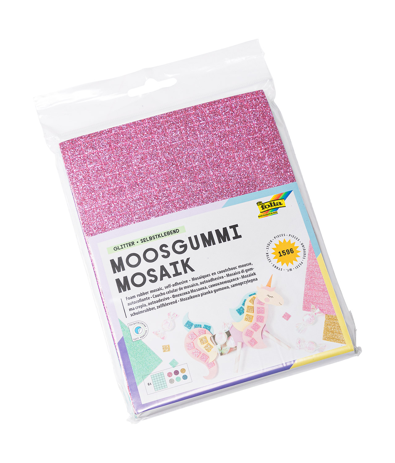 Moosgummi Mosaik Glitter Moosgummi Mosaik Glitter