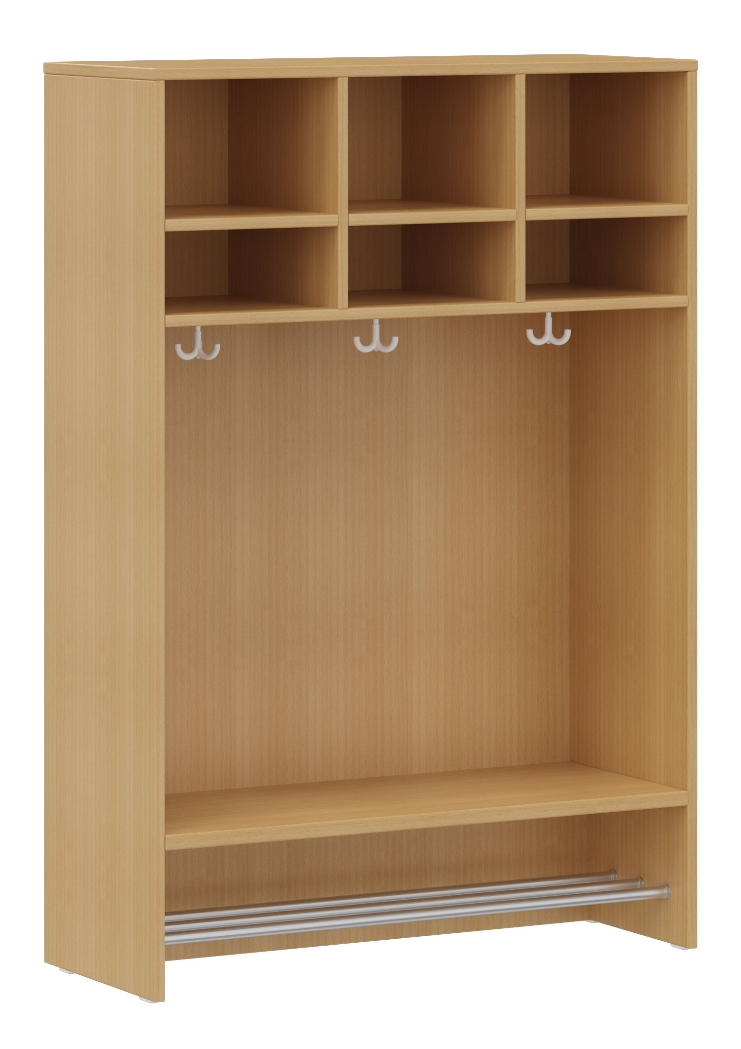hej Regalgarderobe A mit 30,8 cm Fachbreite Größe 1, 3 Schrankfächer