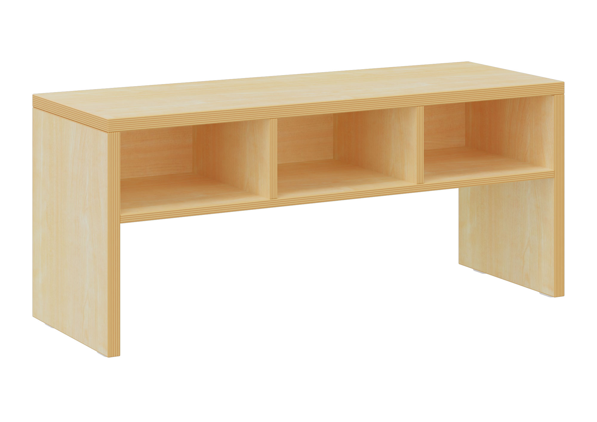 hej Garderobenbank T mit Fächern Höhe 43 cm, Breite 100 cm, Ahorn Dekor