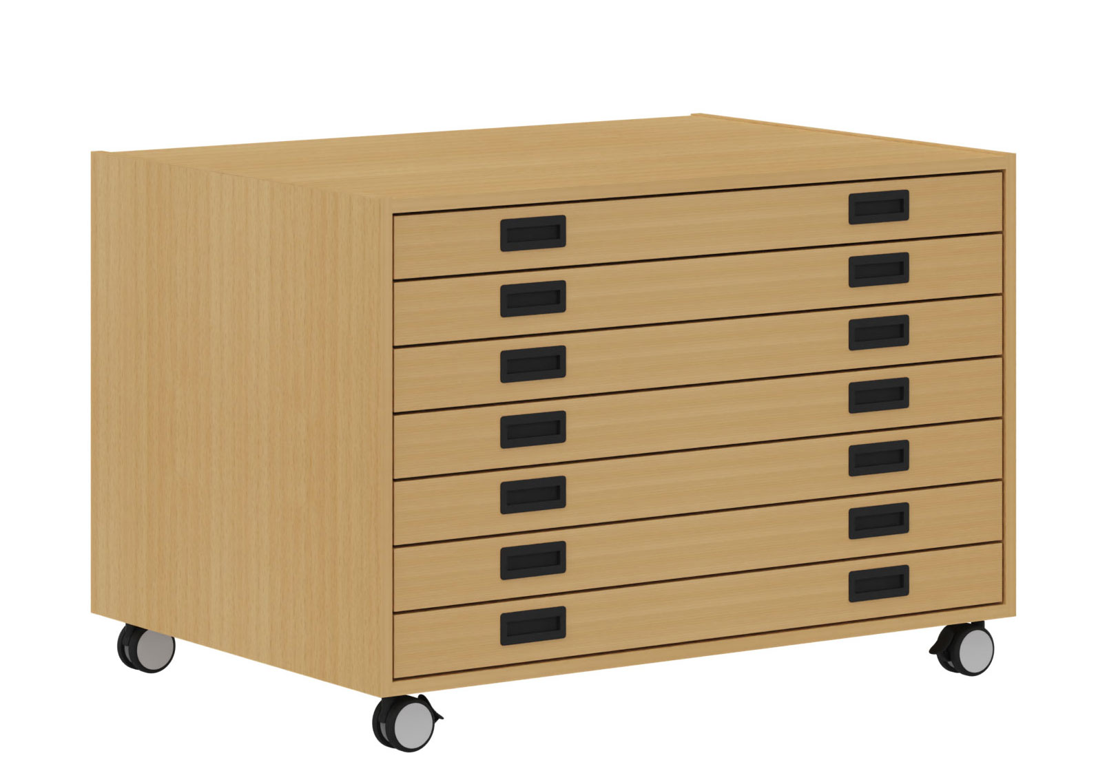 Papierschrank fahrbar, Breite 112 cm