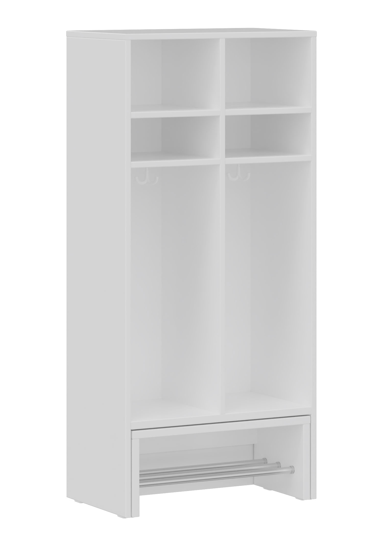 hej Garderobe mit Ausziehbank B mit 30,8 cm Fachbreite Größe 1, 2 Schrankfächer