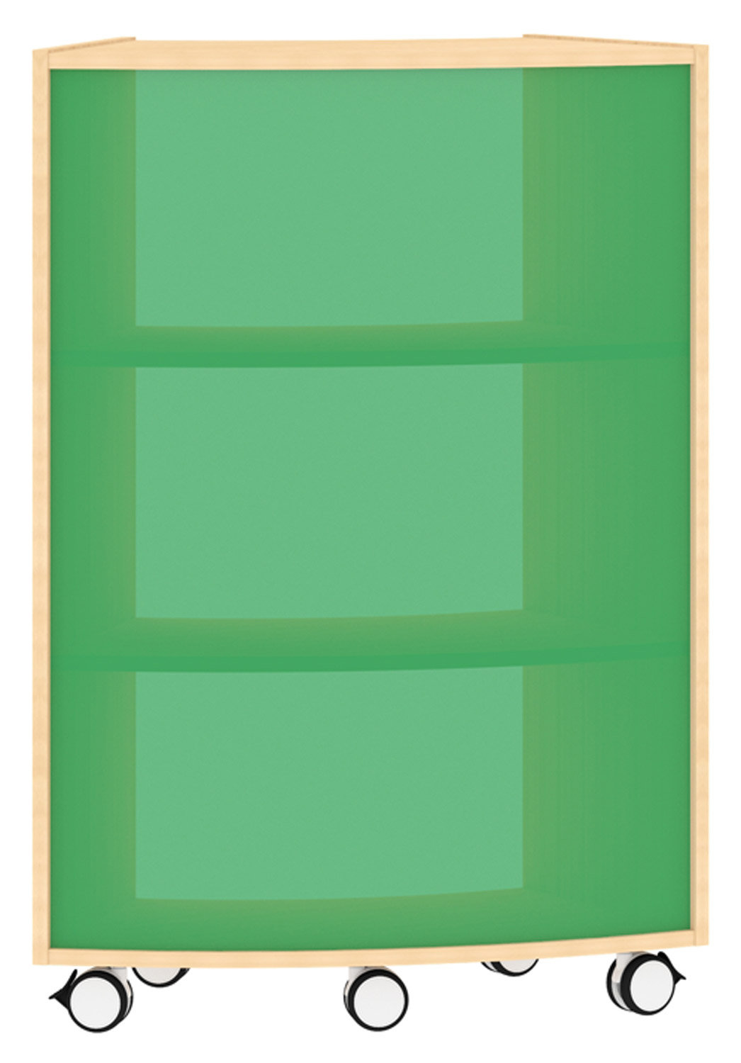 Bogenregal Achtelkreis Acrylglas-Rückwand außen, grün