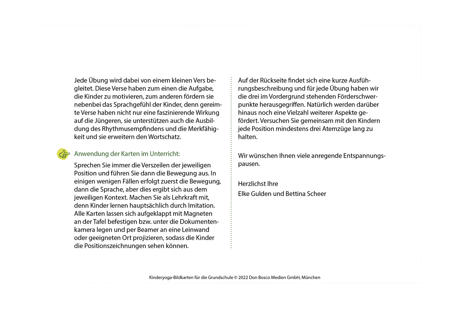 Kinderyoga Bildkarten für die Grundschule