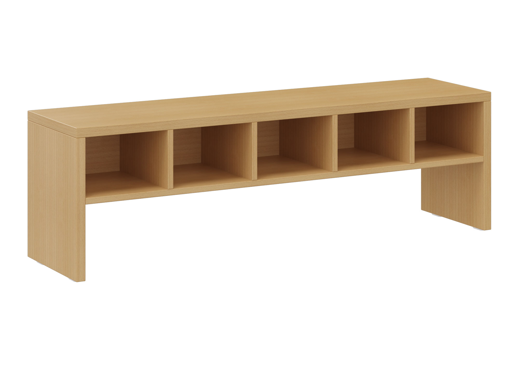 hej Garderobenbank T mit Fächern Höhe 38 cm, Breite 124,5 cm, Buche Dekor