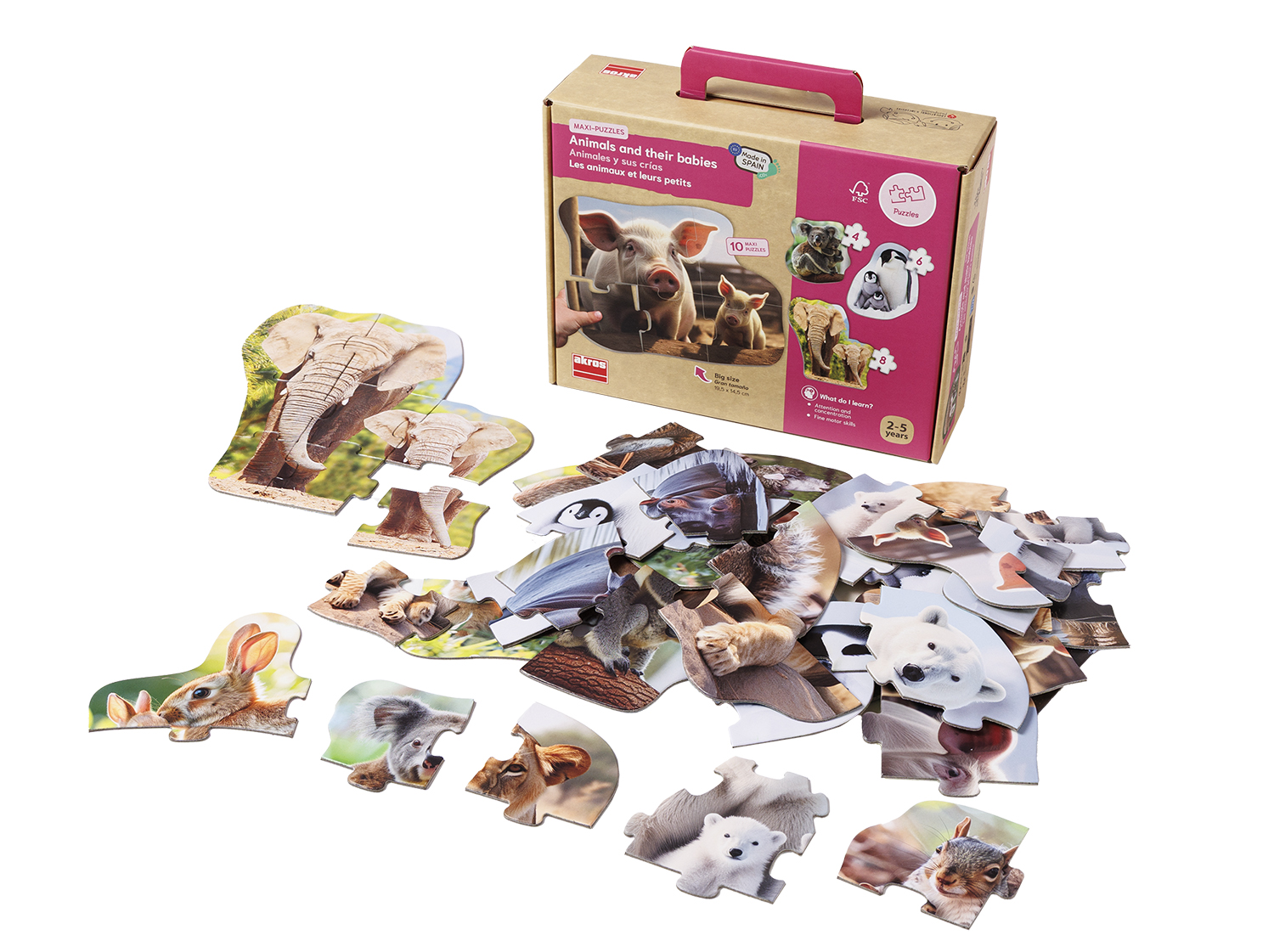 Maxi Puzzle - Tiere und ihre Babys