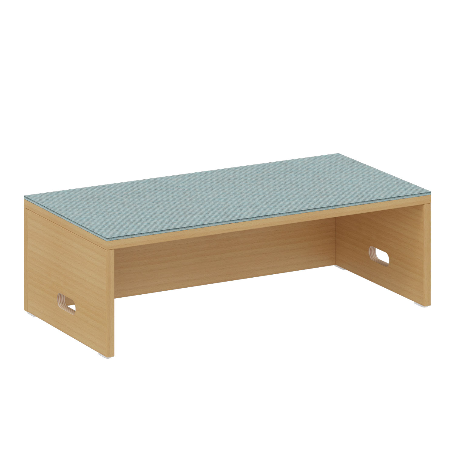 Spielpodest für Rollcontainer eisblau