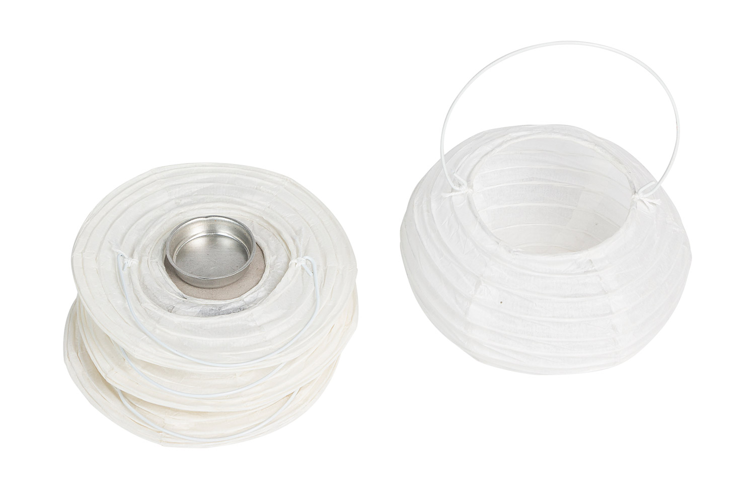 Papierlampions weiß