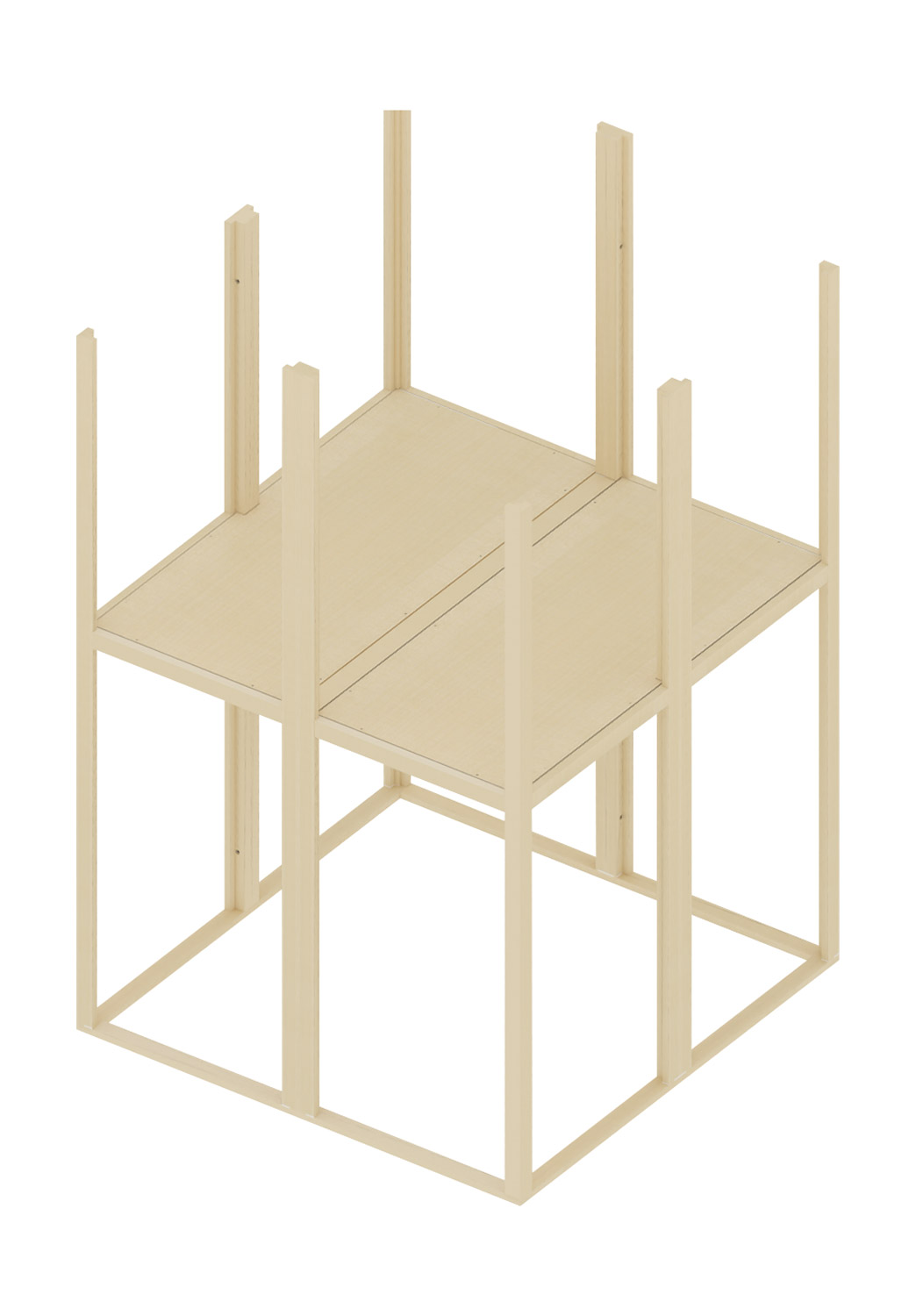 Gerüst "Ausguck mit Giebel" hoch Gerüst "Ausguck mit Giebel" hoch