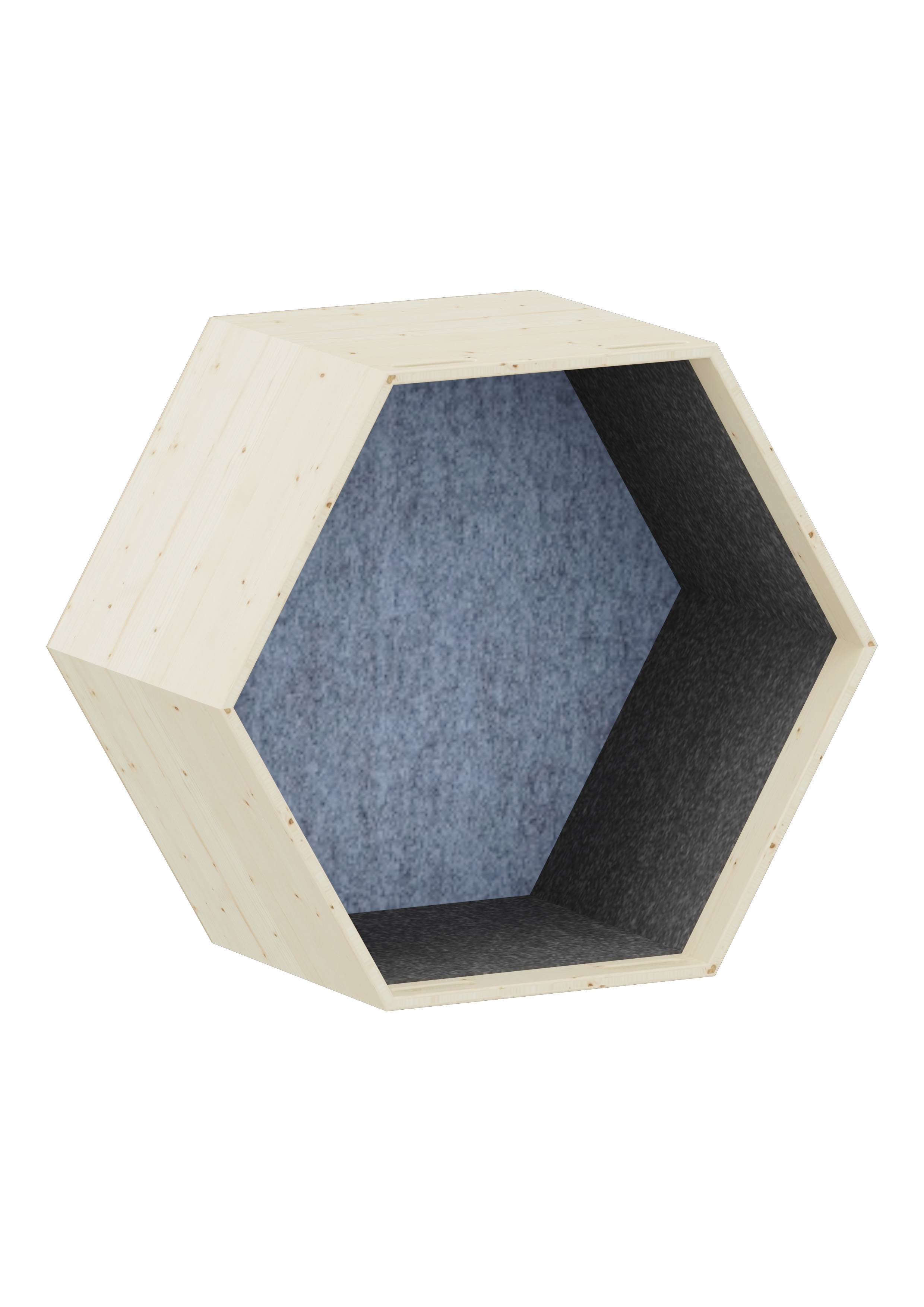 Lernwabe® Flip Ganze Wabe Größe S, Seiten grau, Rückwand hellblau Lernwabe® Flip Ganze Wabe Größe S, Seiten grau, Rückwand hellblau