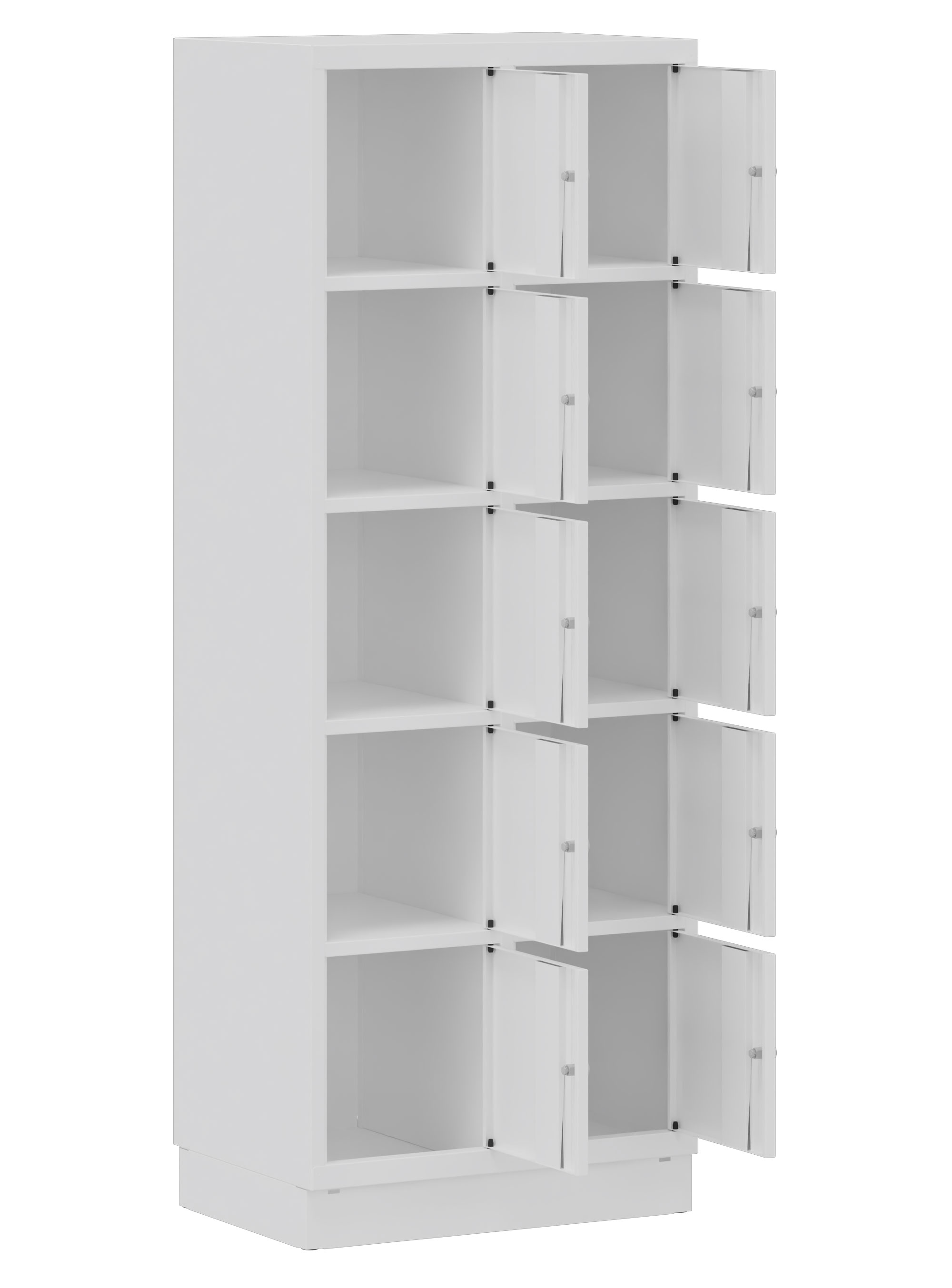 Schultaschenschrank 2x5 Fächer weiß