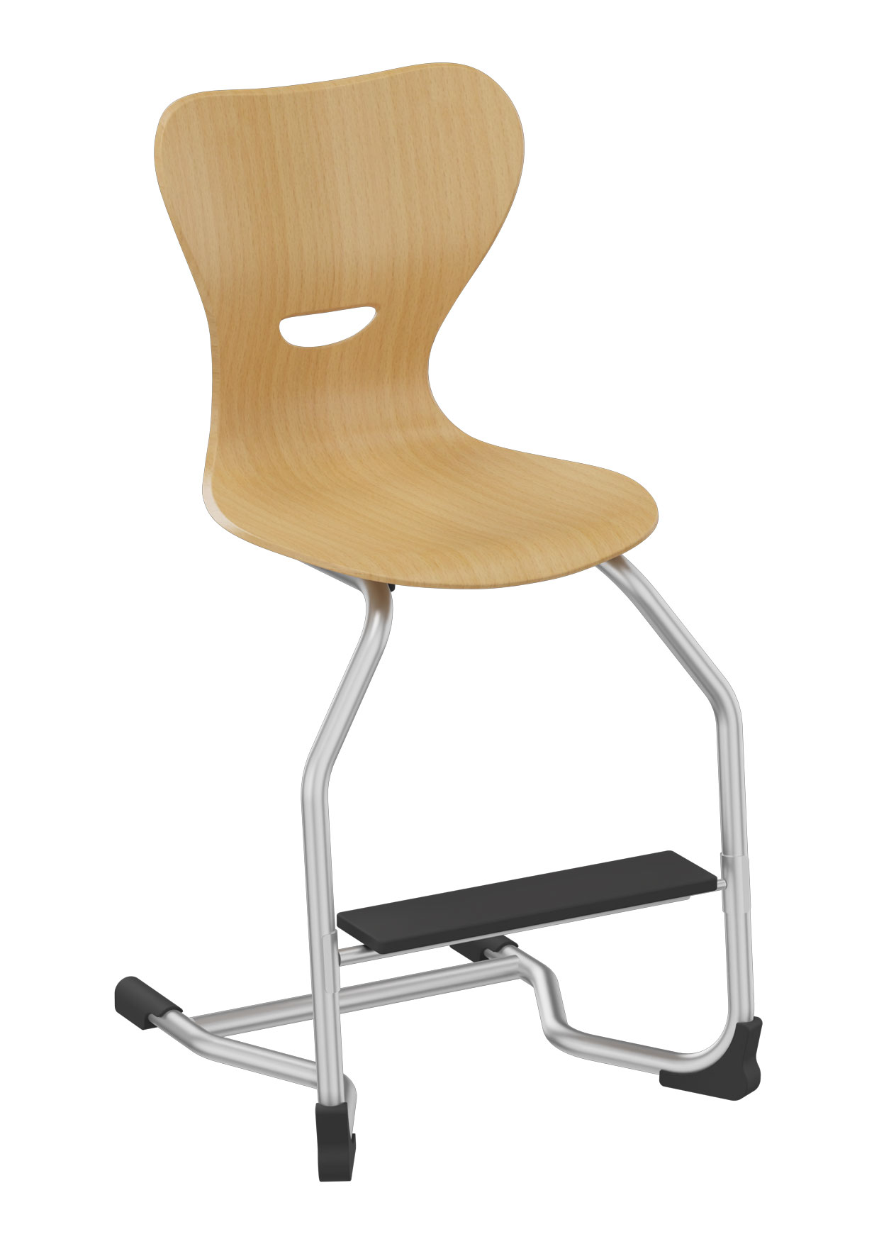 Fußrastenstuhl Felix mit Holzsitzschale Fußrastenstuhl Felix mit Holzsitzschale