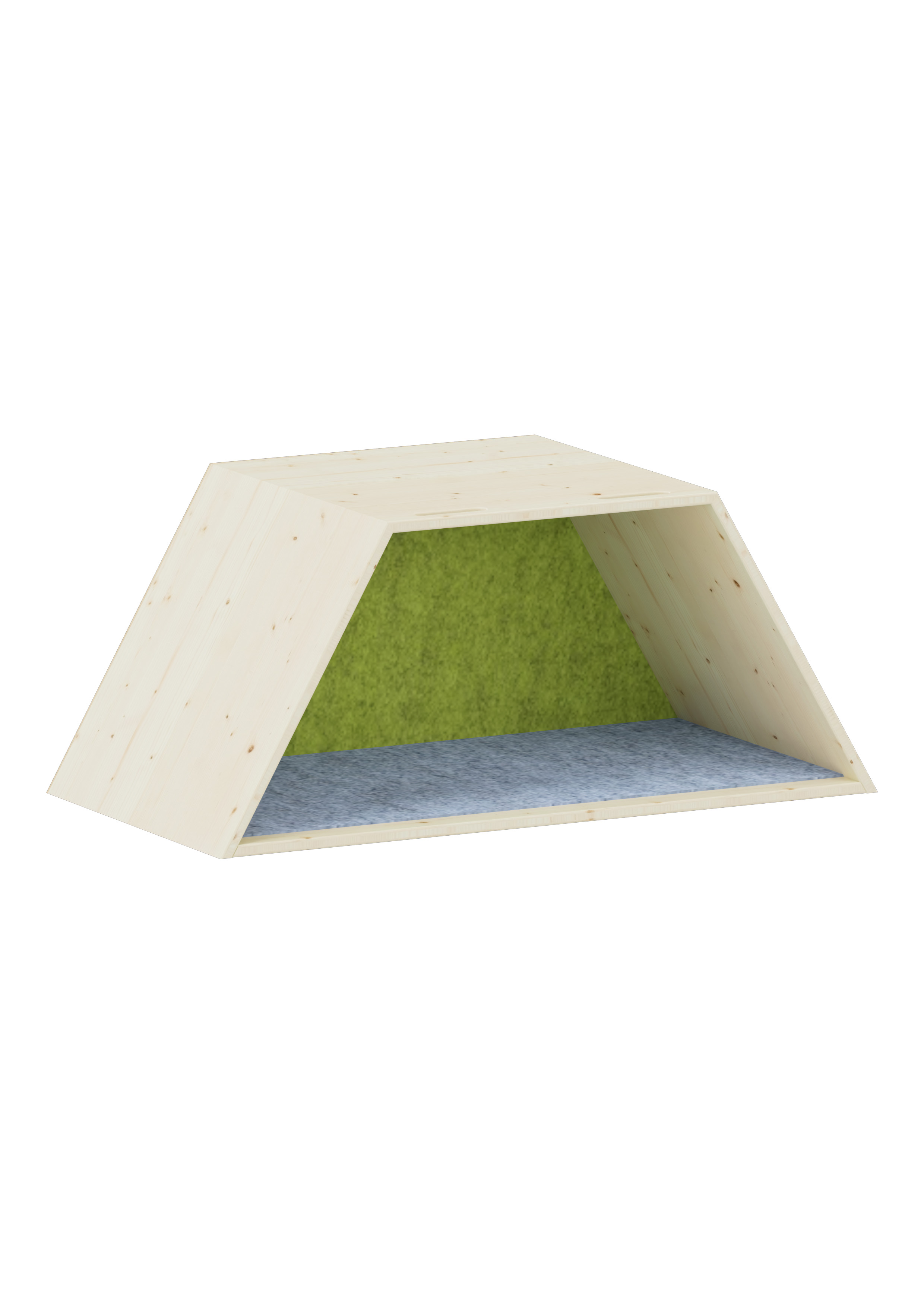 Lernwabe® Flip Halbe Wabe Größe M, Seiten hellblau, Rückwand hellgrün