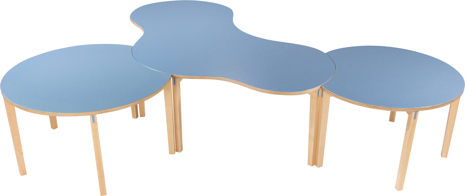 Tischplatte Doki-Station blau