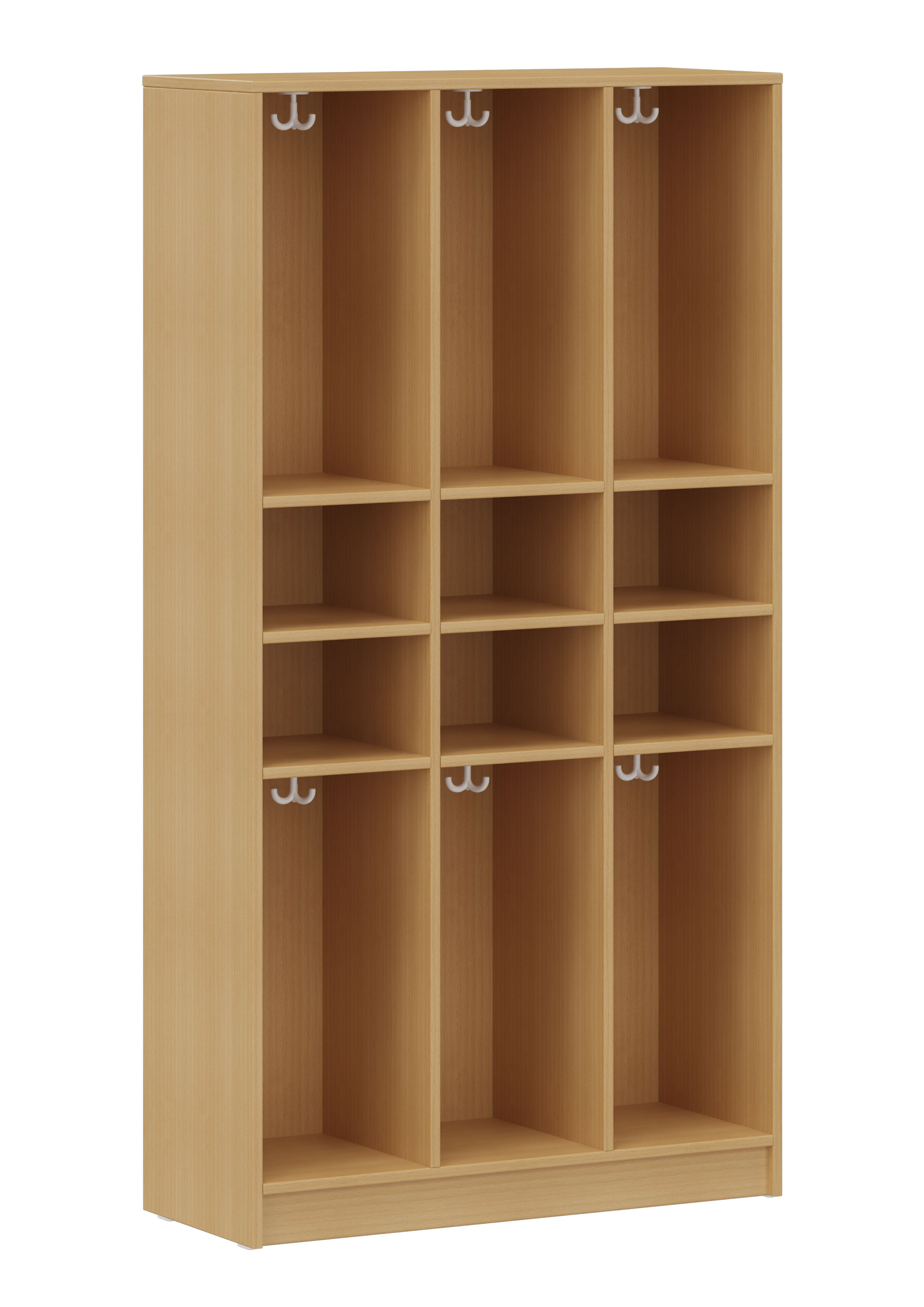 hej Fachgarderobe F mit 30,8 cm Fachbreite Größe 5, 6 Fächer