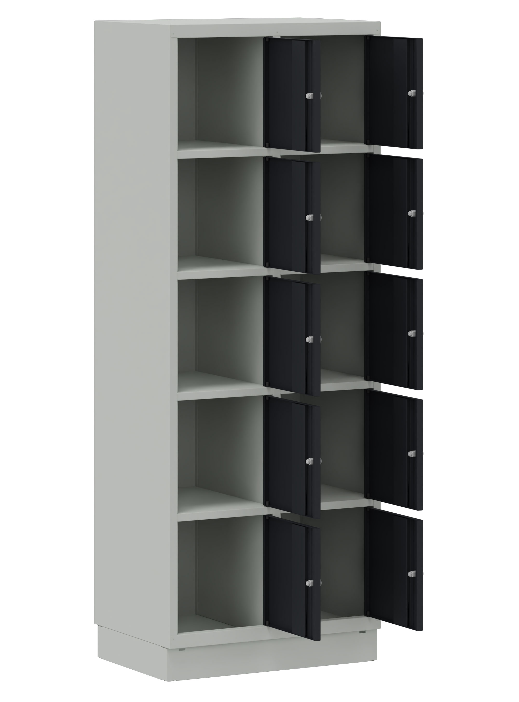 Schultaschenschrank 2x5 Fächer anthrazit/ grau