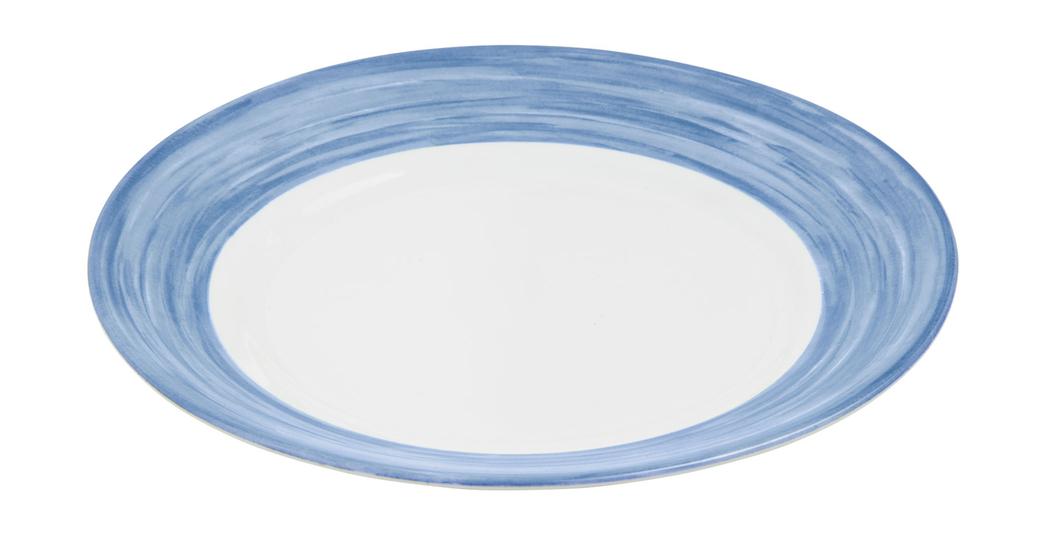 Teller flach blau