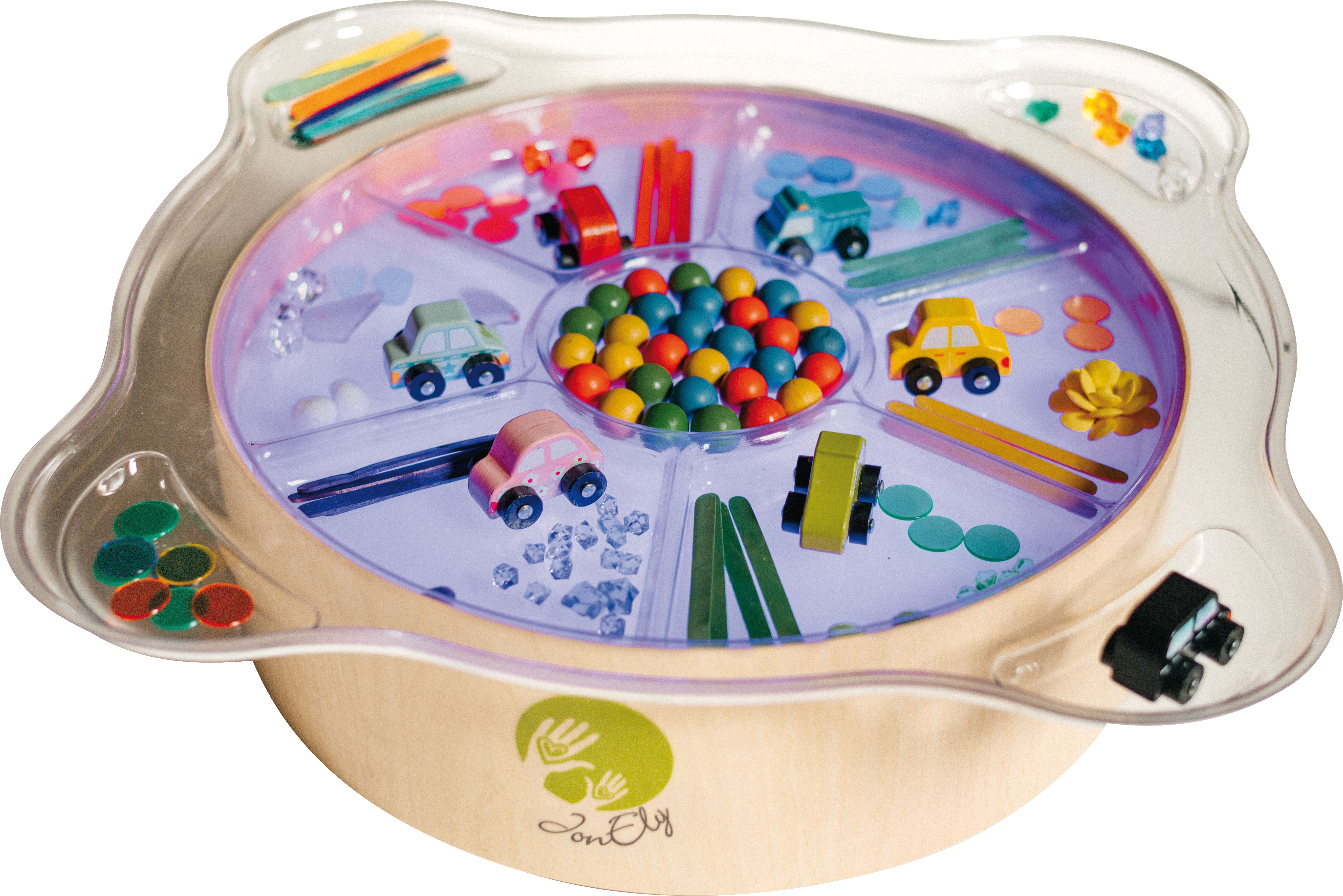 Schale 7-fach transparent für Leuchtkübel