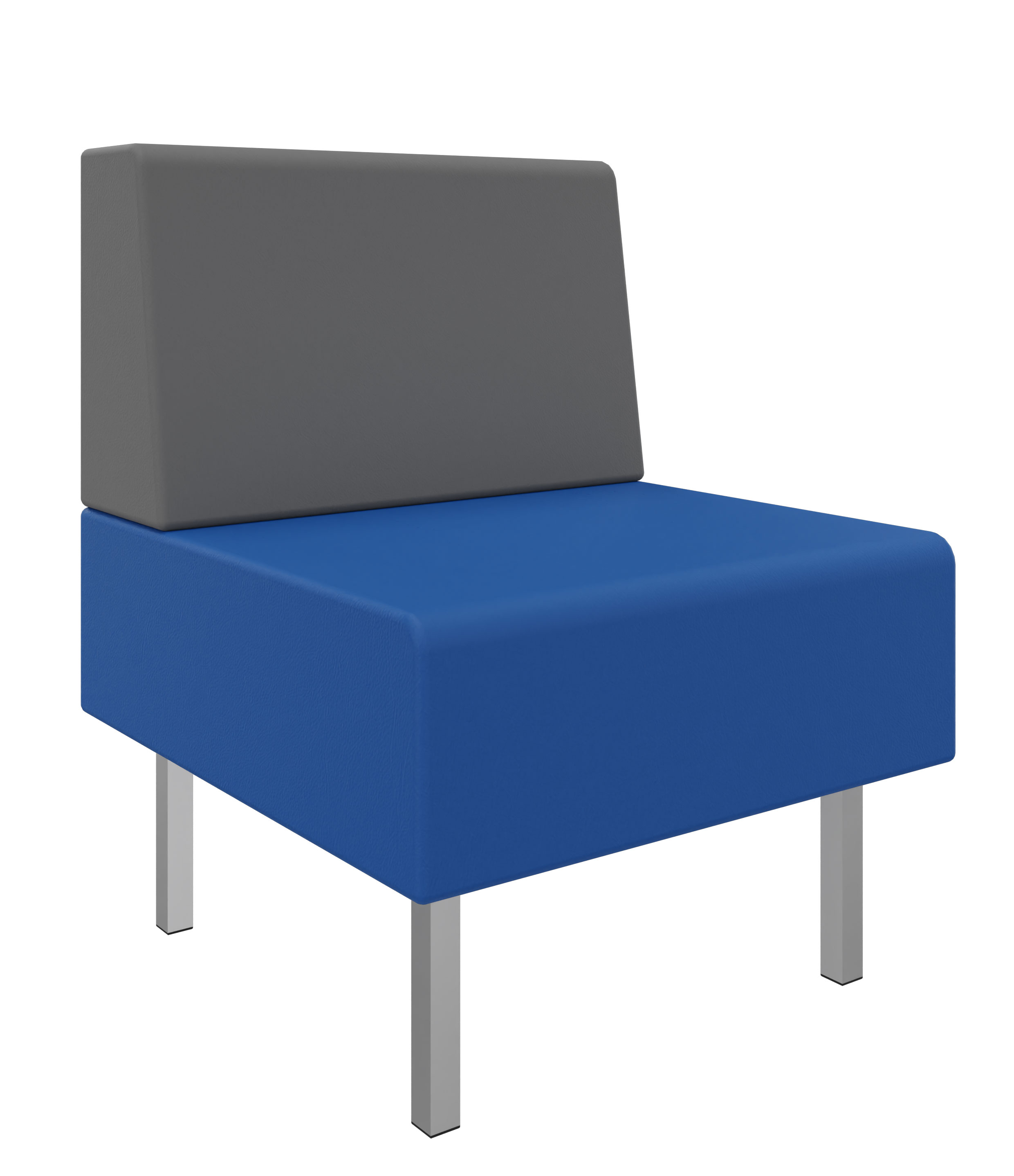 Litti Sessel SOFTSKIN royalblau / grau