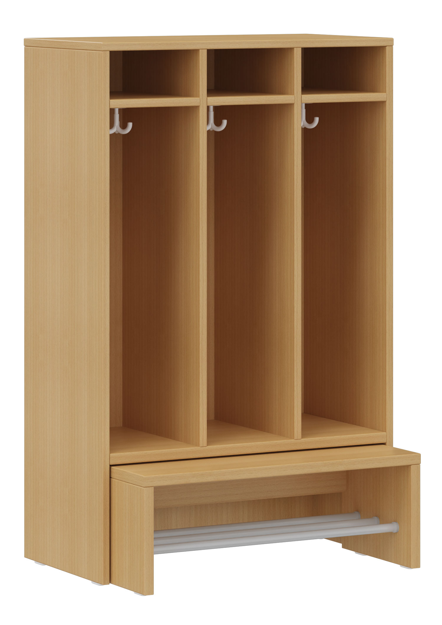hej Garderobe mit Ausziehbank B mit 22,6 cm Fachbreite Größe 1, 3 Schrankfächer hej Garderobe mit Ausziehbank B mit 22,6 cm Fachbreite Größe 1, 3 Schrankfächer