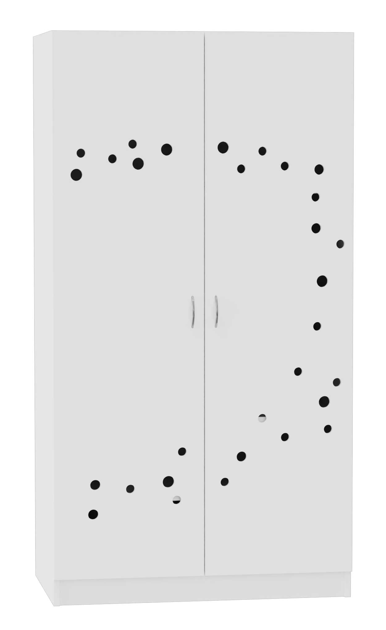 Deckenschrank, Breite 100 cm. Türe mit Lüftungslöchern 62 cm tief, weiß Dekor